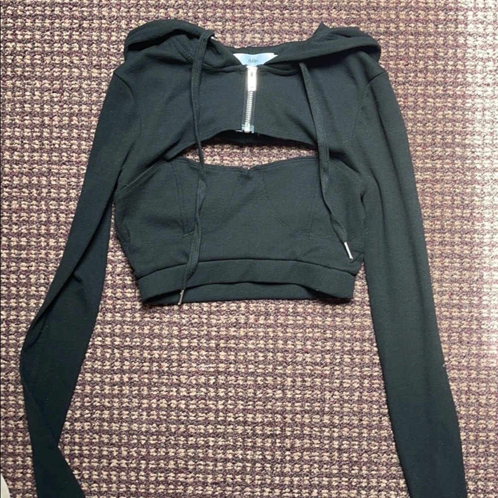 Adika cut out cropped sweatshirt